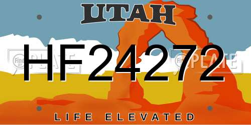 HF24272 Utah License Plate