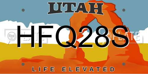 HFQ28S Utah License Plate