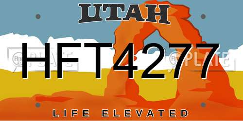 HFT4277 Utah License Plate