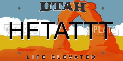 HFTATTT Utah License Plate