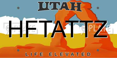 HFTATTZ Utah License Plate