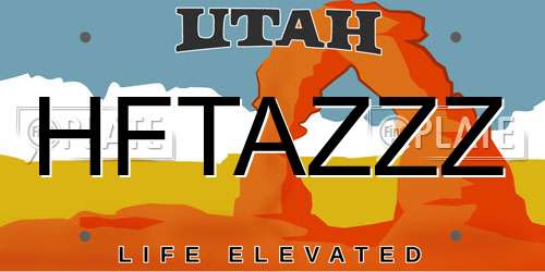 HFTAZZZ Utah License Plate