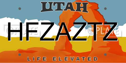 HFZAZTZ Utah License Plate