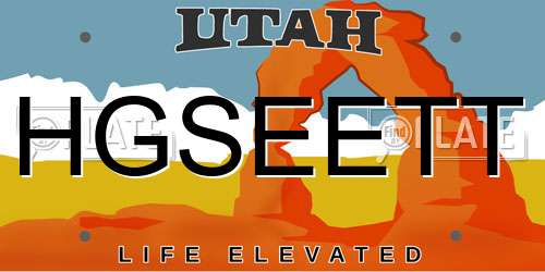HGSEETT Utah License Plate