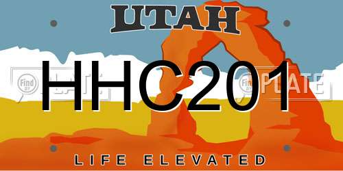 HHC201 Utah License Plate