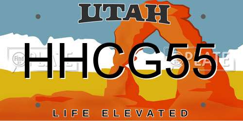 HHCG55 Utah License Plate