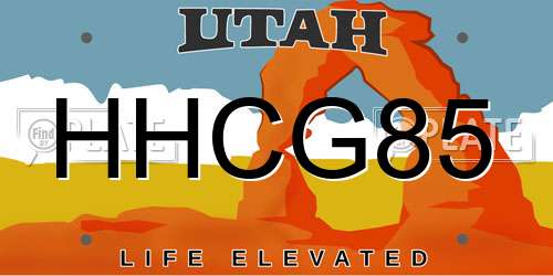 HHCG85 Utah License Plate