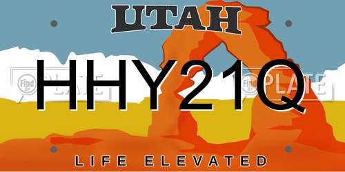 HHY21Q Utah License Plate