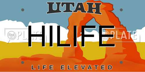 HILIFE Utah License Plate