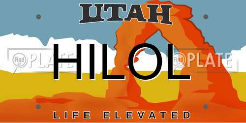 HILOL Utah License Plate