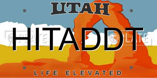 HITADDT Utah License Plate