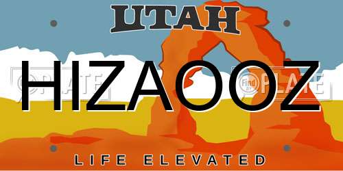 HIZAOOZ Utah License Plate