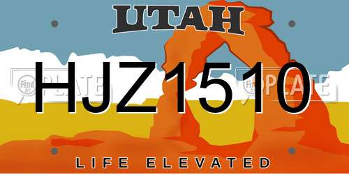 HJZ1510 Utah License Plate