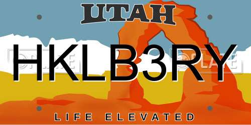 HKLB3RY Utah License Plate