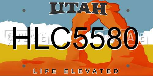 HLC5580 Utah License Plate