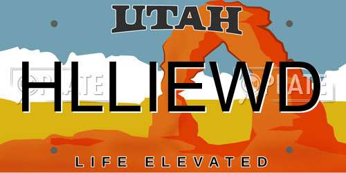 HLLIEWD Utah License Plate