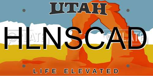 HLNSCAD Utah License Plate