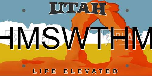 HMSWTHM Utah License Plate