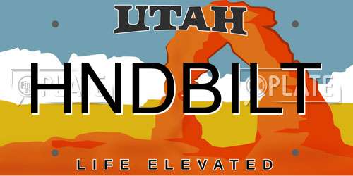 HNDBILT Utah License Plate