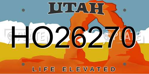 HO26270 Utah License Plate