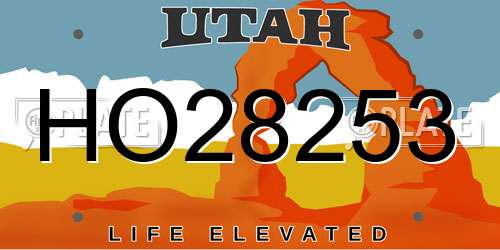 HO28253 Utah License Plate