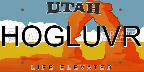 HOGLUVR Utah License Plate