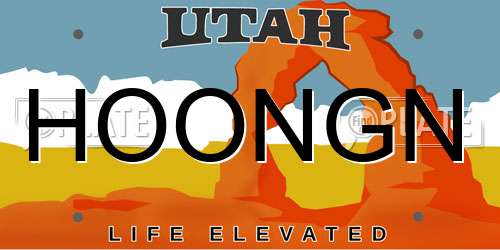 HOONGN Utah License Plate