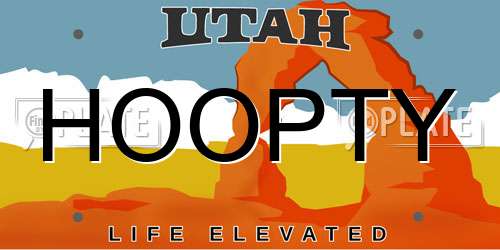 HOOPTY Utah License Plate