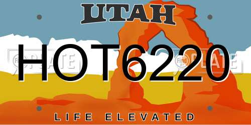 HOT6220 Utah License Plate