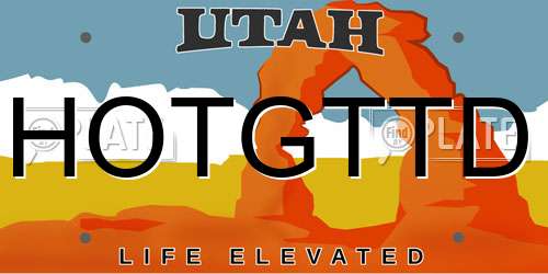 HOTGTTD Utah License Plate