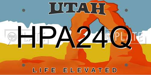 HPA24Q Utah License Plate