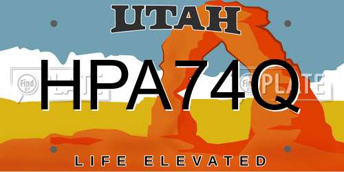 HPA74Q Utah License Plate