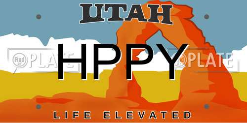 HPPY Utah License Plate