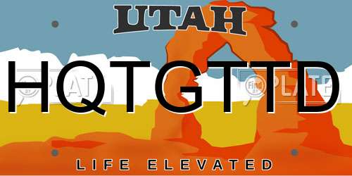 HQTGTTD Utah License Plate