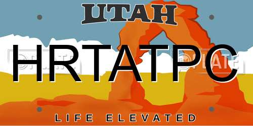 HRTATPC Utah License Plate