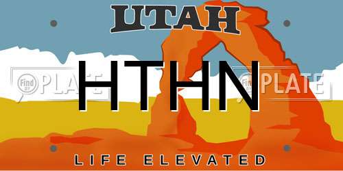 HTHN Utah License Plate