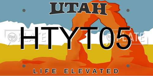 HTYT05 Utah License Plate
