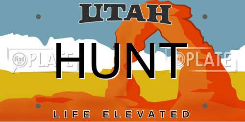 HUNT Utah License Plate