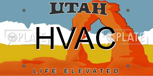 HVAC Utah License Plate