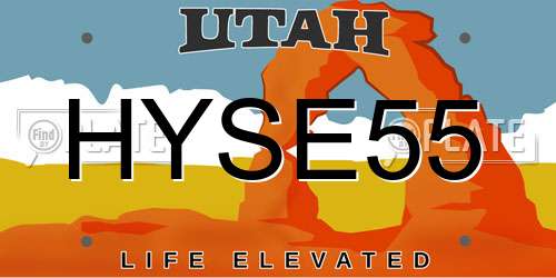 HYSE55 Utah License Plate