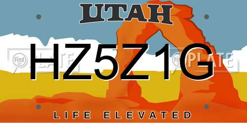 HZ5Z1G Utah License Plate