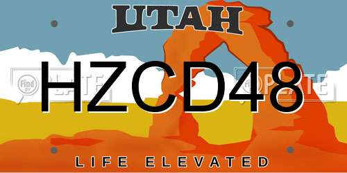 HZCD48 Utah License Plate