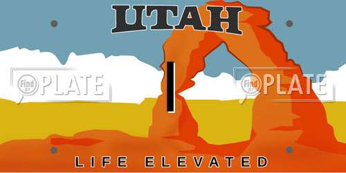 I Utah License Plate