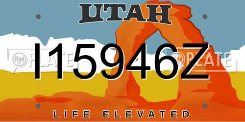 I15946Z Utah License Plate