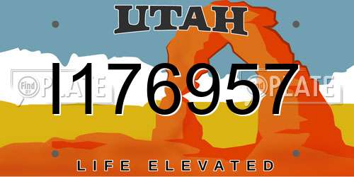I176957 Utah License Plate