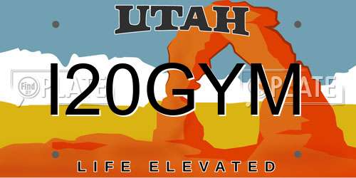 I20GYM Utah License Plate