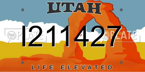I211427 Utah License Plate