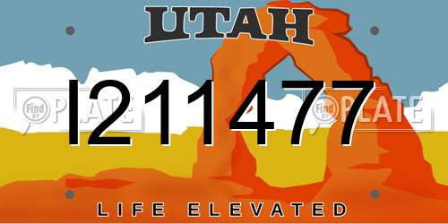 I211477 Utah License Plate