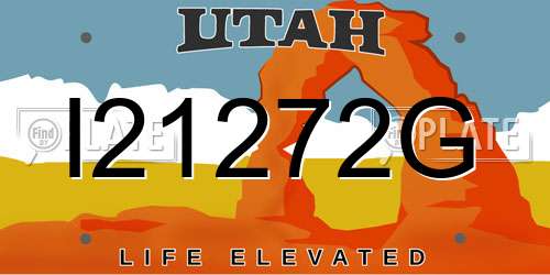I21272G Utah License Plate