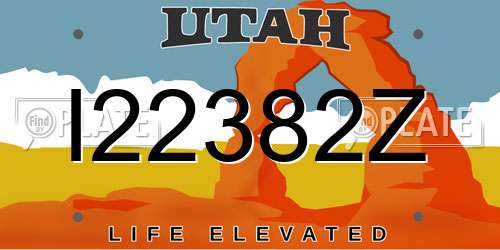 I22382Z Utah License Plate